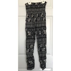 Bohemian Hippie Elephant Harem Pants XS/S High Waisted Loungewear Side Pocket